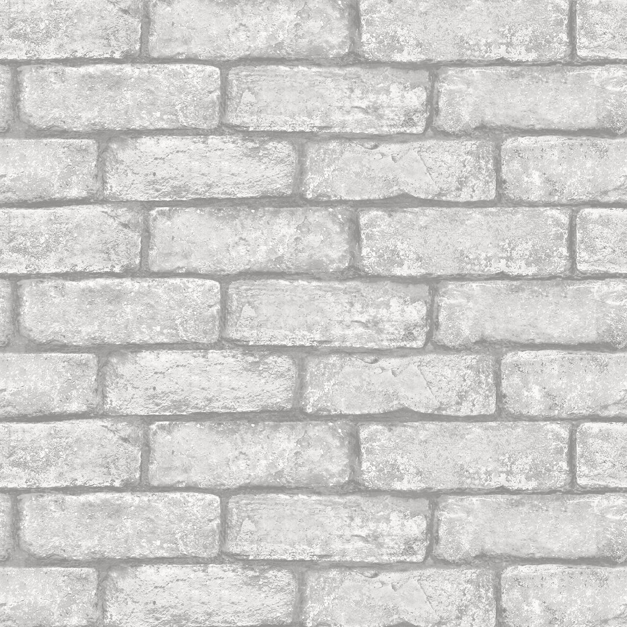 InHome Cambridge Brick Gray Peel & Stick Wallpaper